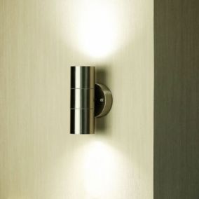 Applique Murale LED Argent IP44 Double Faisceau GU10 - SILAMP