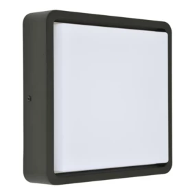 Applique murale LED intégrée extérieur Myko 1200lm variation de blancs et couleurs GoodHome l.6 x H.21 cm noir