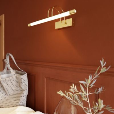 Applique murale LED intégrée Giausar 780lm 9W IP20 GoodHome or