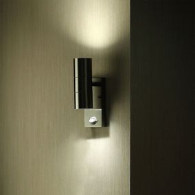 Applique Murale LED IP44 Double Faisceau GU10 avec Détecteur de Mouvement - SILAMP