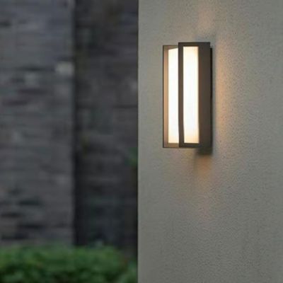 Applique murale LED rectangulaire, 12W 1200lm 4000K IP54, GRIS