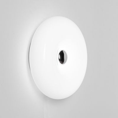 Applique murale LED verre blanc donut 30 cm 12W design moderne