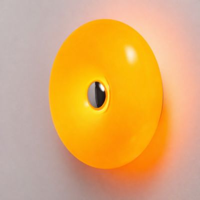 Applique murale LED verre orange donut 30 cm 12W design moderne