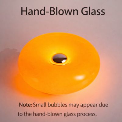 Applique murale LED verre orange donut 30 cm 12W design moderne