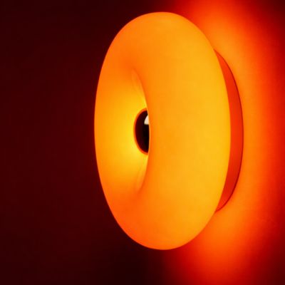 Applique murale LED verre orange donut 30 cm 12W design moderne