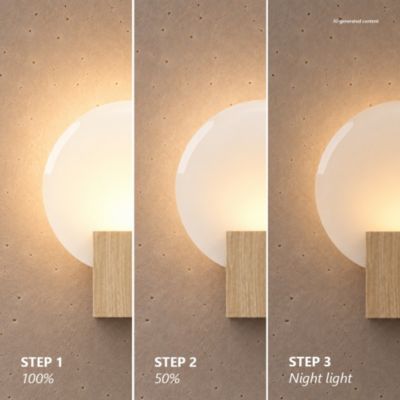 Applique murale luminaire HESTER  Matière plastique Feuille de bois H. 25,5 IP44 Nordlux-Intérieur