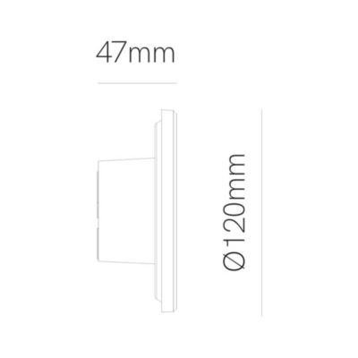 Applique Murale Mac Mini Corten 6W À Led, Interrupteur Cct, 2700K/3200K/4000K, En Aluminium, 360 Degrés - Beneito & Faure