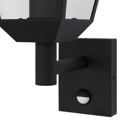 Applique murale montante à détection Docker E27 25W IP44 GoodHome noir