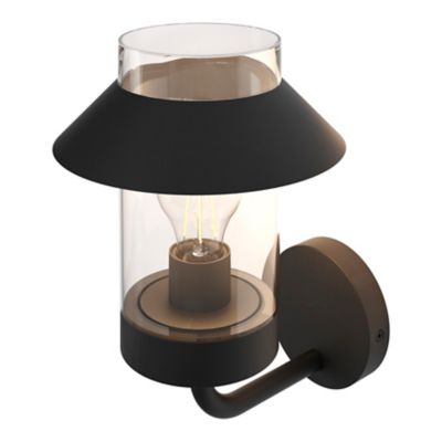 Applique murale montante d'extérieur Caprera noir E27 25W IP44 GoodHome