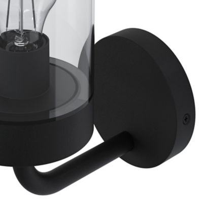 Applique murale montante d'extérieur Caprera noir E27 25W IP44 GoodHome