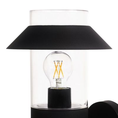 Applique murale montante d'extérieur Caprera noir E27 25W IP44 GoodHome