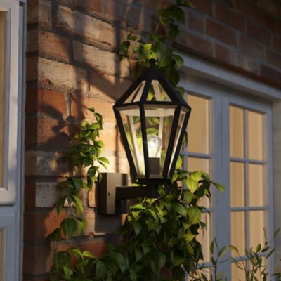 Applique murale montante Radley E27 IP44 GoodHome noir