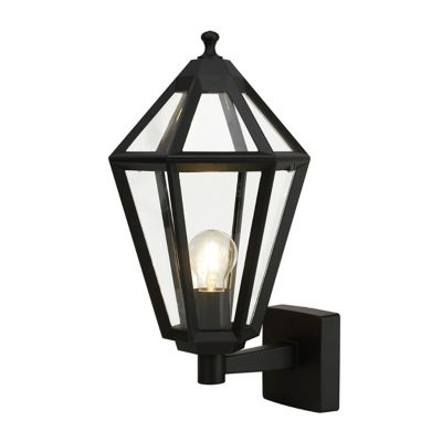 Applique murale montante Radley E27 IP44 GoodHome noir