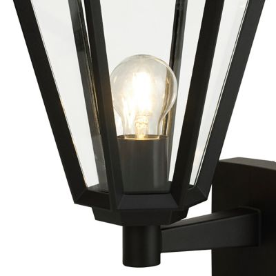Applique murale montante Radley E27 IP44 GoodHome noir