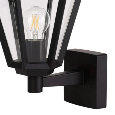 Applique murale montante Radley E27 IP44 GoodHome noir