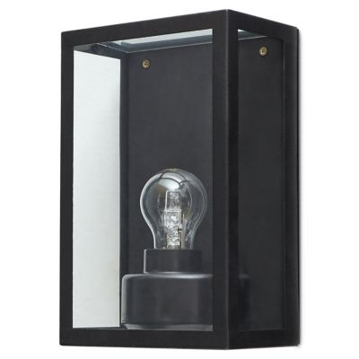 Applique murale murale Ambler E27 IP44 GoodHome noir
