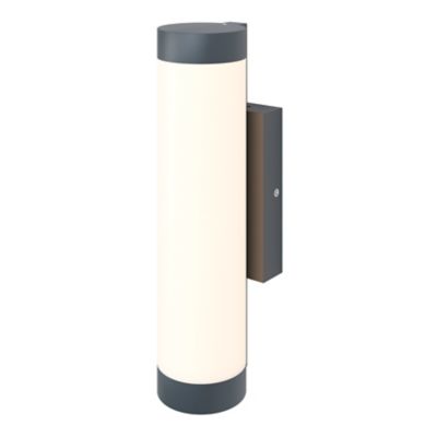 Applique murale murale Callisto taille M LED intégrée 1400lm 16W IP44 GoodHome gris anthracite