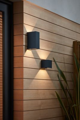 Applique murale murale Katsura LED intégrée 814lm 12.4W IP44 GoodHome gris anthracite
