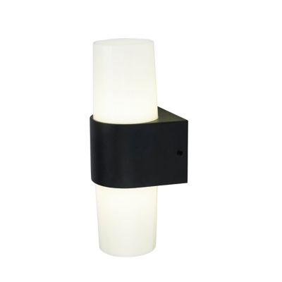 Applique murale murale LED intégrée Hurston 1000lm 12W IP44 GoodHome noir
