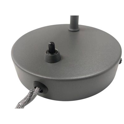 Applique Murale Pivotante avec Câble Prise et Interrupteur Oslo - Design Contemporain et Élégant E27 Métal Gris