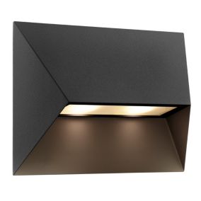 Applique murale PONTIO, Aluminium, Couleur Noir, GU10, H.19, IP54 / NORDLUX Extérieur