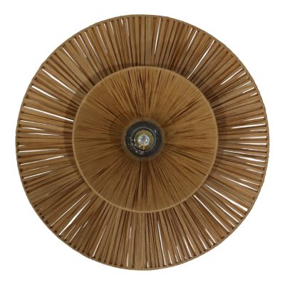 Applique murale ronde intérieur en raphia Bellflower Ø38cm E27 28W GoodHome