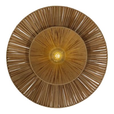 Applique murale ronde intérieur en raphia Bellflower Ø38cm E27 28W GoodHome