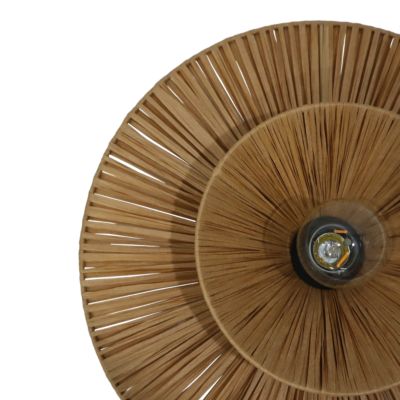 Applique murale ronde intérieur en raphia Bellflower Ø38cm E27 28W GoodHome