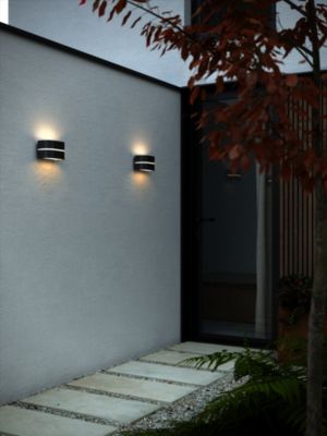 Applique murale SIBELIS  Matière plastique Noir, H.12 - IP44 - E27 /Nordlux Extérieur