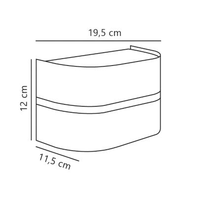 Applique murale SIBELIS  Matière plastique Noir, H.12 - IP44 - E27 /Nordlux Extérieur