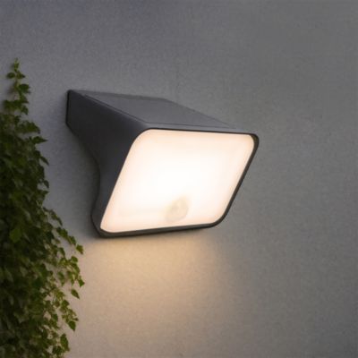 Applique murale solaire LED extérieur noir 900 lm détecteur de mouvement IP54, GoodHome Wendland