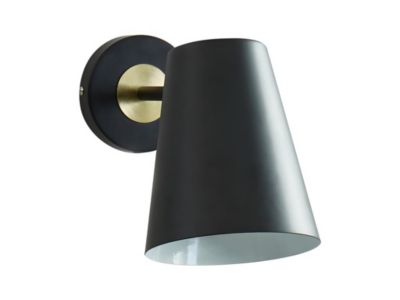 Applique murale style vintage - Fer - H. 33 cm - Noir - TREVIS