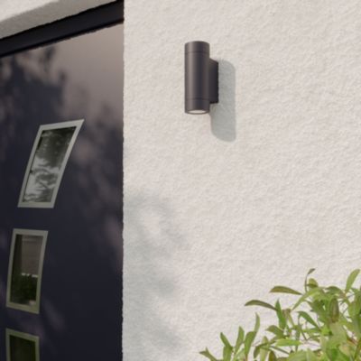 Applique murale Tongoa GU10 25W IP44 Goodhome gris foncé