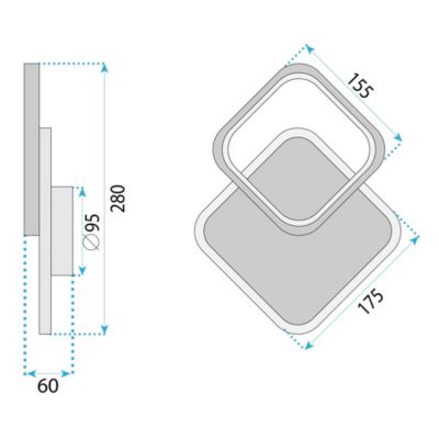 APPLIQUE MURALE TOOLIGHT LHJ080-W WHITE