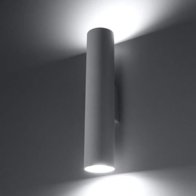 Applique Murale Tube Cylindre Blanc pour Ampoule GU10 - SILUMEN