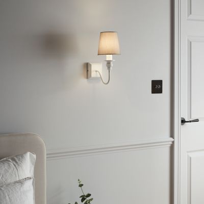 Applique murale Tulou E14 IP20 gris et blanc