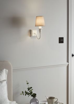 Applique murale Tulou E14 IP20 gris et blanc