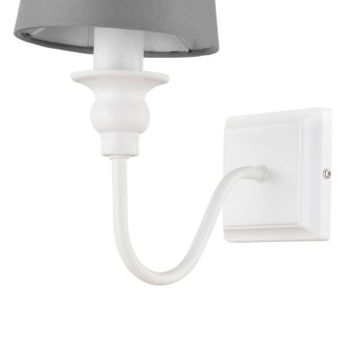 Applique murale Tulou E14 IP20 gris et blanc