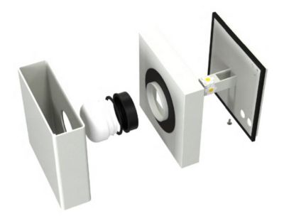 Applique murale TURN  Aluminium Blanc, H.15 - IP54 - LED Module  Nordlux Extérieur