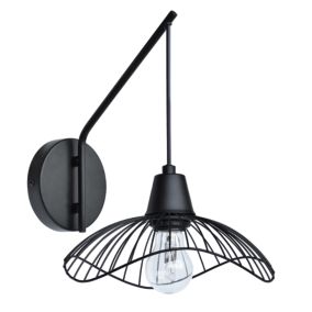 Applique Murale Interieur 2 PCS, Lampe Murale Moderne Noir, E27 Applique  Murale, DéCoration Luminaires IntéRieur Pour Chambre Salon Couloir(40W Max,  S