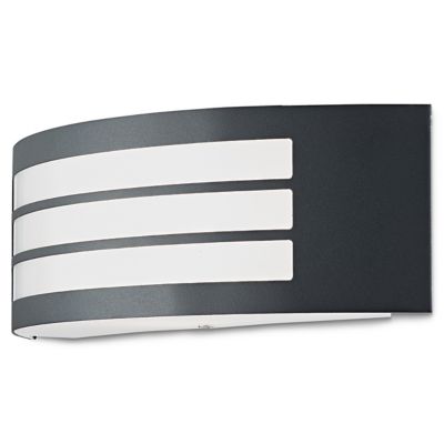 Applique murale Valcourt E27 40W IP44 GoodHome gris anthracite