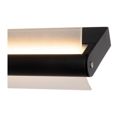 Applique murale WANDA en verre avec LED intégré - Noir - Lucide