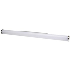 Applique murale Yucata LED intégrée 600lm 6.5W IP44 Ø4,1cm blanc neutre GoodHome argent