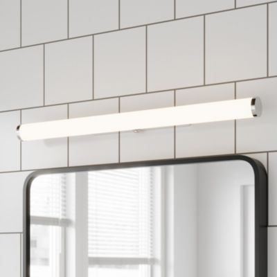 Applique murale Yucata LED intégrée 600lm 6.5W IP44 Ø4,1cm blanc neutre GoodHome argent