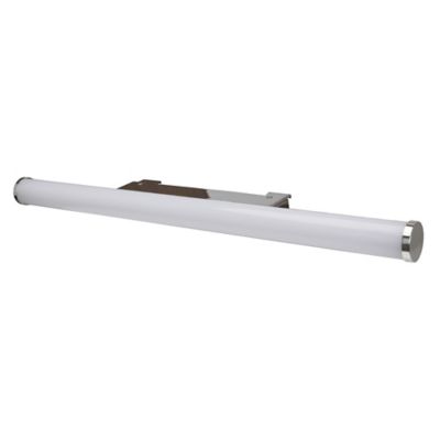 Applique murale Yucata LED intégrée 600lm 6.5W IP44 Ø4,1cm blanc neutre GoodHome argent