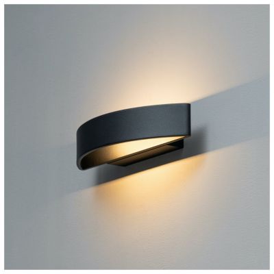 Applique noire demi-cercle LED - Attica