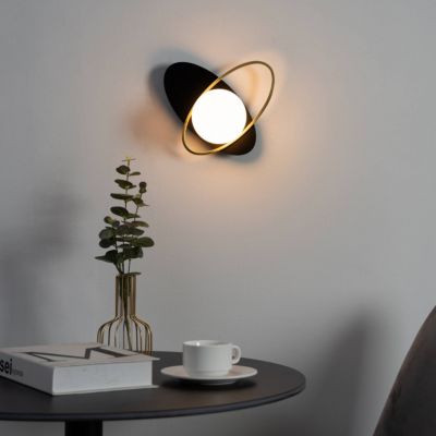 Dopo FAR Applique Murale Ovale 27 Cm - Verre Mat Noir - IP44 LED E27