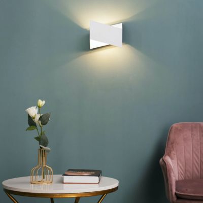 Applique origami blanc et intérieur argenté  - Mykos