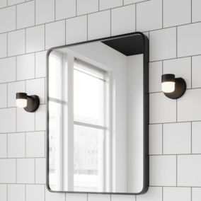 Applique pour miroir de salle de bain ajustable LED intégrée Bovey noir 600lm 6,5W I44 l.11 x H.9,5 x P.13 cm GoodHome