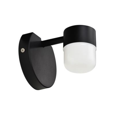 Applique pour miroir de salle de bain ajustable LED intégrée Bovey noir 600lm 6,5W I44 l.11 x H.9,5 x P.13 cm GoodHome